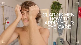 How to apply your eye care  ClarinsMen [upl. by Ellesij]