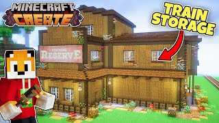 I built a HUGE STORE HOUSE in Minecraft Create Mod [upl. by Enecnarf]