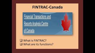 FINTRAC Canada [upl. by Muraida]