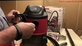 Harbor Freight Chicago Machinery 5 Gallon WetDry VacuumBlower Review and Use Demonstration [upl. by Ibmab302]