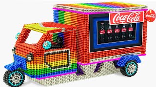 Magnet Challenge  How to Make A TukTuk To Transport Coca Cola From Magnetic Balls Satisfying ASMR [upl. by Klos]