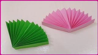 How To Make Paper Fan  Paper fans for decoration [upl. by Biron269]