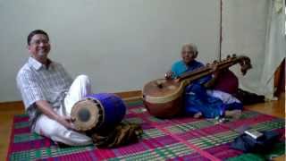 Kalpakam Swaminathan Veena amp Mali Umayalpuram Mridangam perform in Chennai 2008 PT3 [upl. by Lenneuq]