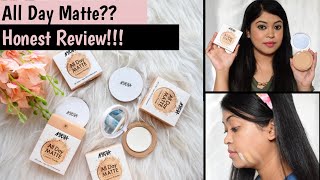 Nykaa All Day Matte Compact Powder Review amp Swatches What should you know about it Nykaa Compact [upl. by Deedee]