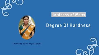 Degree Of Hardness Of water Degree Of Hardness of Water FormulaBy Dr Anjali Ssaxena [upl. by Posner110]