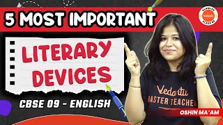 Top 5 Most Important Literary Devices For English Class 9 [upl. by Artenra824]