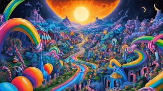 Psychedelic Trance mix II July 2024 Surrealism AI Graphic video [upl. by Nylaf]