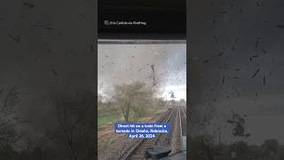 Tornado strikes train in Nebraska [upl. by Tompkins]