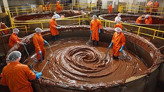 How Chocolate is made in Factory  From Cocoa to Chocolate Factory Production Process [upl. by Kennedy489]