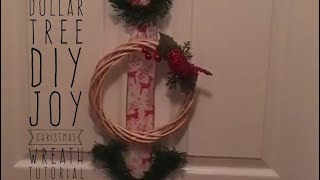 DIY Dollar Tree Christmas JOY Wreath Tutorial [upl. by Rolyt]