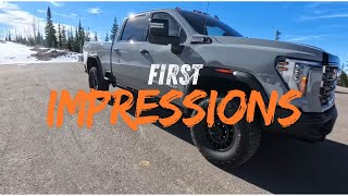 Big change First impression with the new GMC 2500 AT4X AEV [upl. by Zile283]