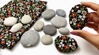 Look What I Did By Wrapping Pebbles In Fabric Great👍 [upl. by Sonitnatsnok]