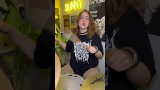 Turnstile  Mystery Drum Cover 🖤🫶🏻 drumcover femaledrummer drums metalmusic turnstile metal [upl. by Aihseym]