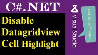 Escape the Hover Color Nightmare Disabling DataGridView Cell Hover Background  C [upl. by Fanchon486]