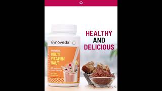 Gynoveda Ayurvedic Multi Vitamin Malt  For Daily Energy and Nutrition [upl. by Aekal]