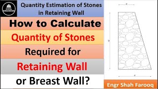 Quantity Estimation of Stone Masonry for Retaining Wall  Retaining Wall Quantity Estimation [upl. by Lika554]