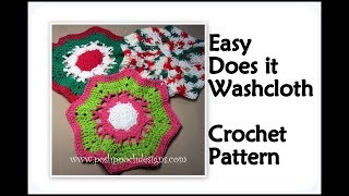 Easy Does It Washcloth Crochet Pattern [upl. by Enyedy]