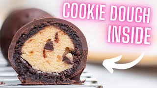 Cookie Dough Stuffed Brownie Bombs HACK  Full Recipe [upl. by Imis347]