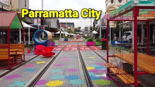 Parramatta City Walking Tour  Parramatta Light Rail Update amp Eat Street  Sydney Australia [upl. by Grindlay]