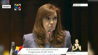 Cristina Fernández disertó en el Tercer Encuentro Latinoamericano Progresista [upl. by Atilamrac]