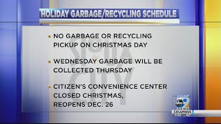 Holiday GarbageRecycling Schedule [upl. by Shaun]