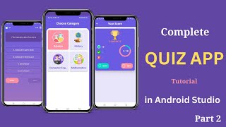 How to Make Quiz App in Android Studio  Quiz app android studio  Part 2 [upl. by Bevon]