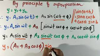 Superposition of waves lecture 6 Expression for Amplitude of resultant wave formed by superposition [upl. by Ojeillib760]