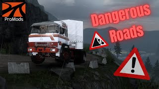 Dangerous Roads MagirusDeutz Transeuropa Mod  ProMods 260  ETS2  Logitech G29 [upl. by Akeber160]