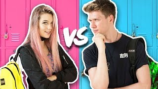 BACK TO SCHOOL Guys Vs Girls Challenge  Collins Key amp Jessie Paege [upl. by Leumel434]