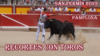 Recortes con Toros  Pamplona 2022 [upl. by Limemann167]