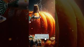 Fish and Halloween concept are in the Fantastic Cosmos Aquarium 4K VIDEO ULTRA HD aiart [upl. by Aiveneg]