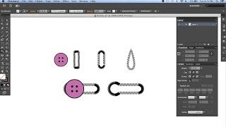 Creating buttonholes in Illustrator [upl. by Alorac]