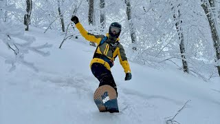 Snowboarding in Aomori Springs Japan [upl. by Campman]