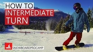 How to do Intermediate Snowboard Turns  How to Snowboard [upl. by Schwitzer]