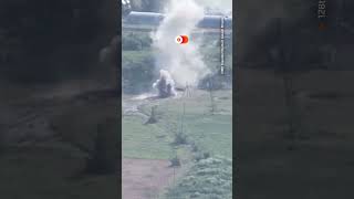 Ukrainian drone shows strike on Russian tanks [upl. by Williams]