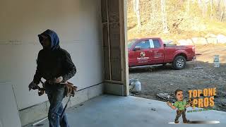 Our Drywall Installers Method At Westhampton Ma Timelapse Part 1 drywall [upl. by Farnham534]