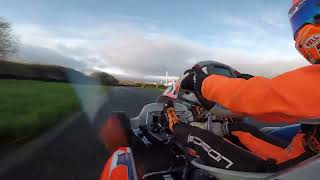 Some winter laps testing around Hooton Park  IAME Waterswift Restricted [upl. by Gnauq]