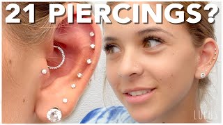 21 Piercings In ONE DAY INSANE [upl. by Alurta]