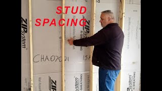 STUD SPACINGWALL FRAMING [upl. by Whitcomb]