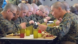 A Thanksgiving dinner for 1100 recruits at Parris Island [upl. by Naedan]