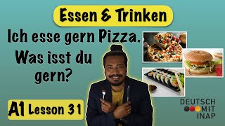 A1 German lesson 31  Basic German phrases to talk about food and drinks  Essen und Trinken [upl. by Ycnahc91]