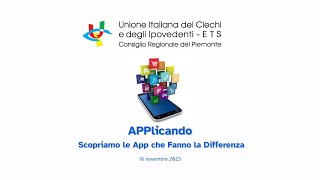 Webinar “APPlicando  Scopriamo le App che Fanno la Differenza” [upl. by Ardnael]