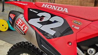 2023 Honda CRF250R Yoshimura RS12 Full Exhaust Installation [upl. by Allisan]