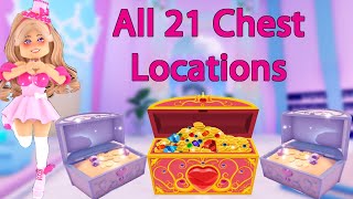 ALL 21 Chest Locations Royale High 2022 Updated Locations [upl. by Enidlarej187]