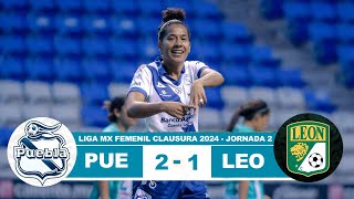 Puebla Femenil vs Leon 21 Resumen Goles 2024 [upl. by Felix]