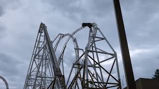 Hyperia Roller Coaster Ride At Thorpe Park [upl. by Birch]