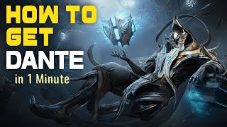 How to Farm Dante Warframe 1 Minute Guide [upl. by Yelsehc605]