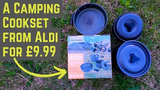 Aldi Adventuridge 3 piece camping cook set  Budget Cook set [upl. by Antonietta]