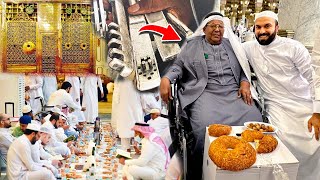 IFTARI With Key Holder 🗝️ of Rawdah E Rasool ﷺ Inside Masjid Nabawi 💚 Ramadan 23 [upl. by Beutner]