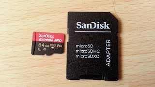 SanDisk Extreme Pro 64GB MicroSDXC UHSI Card with Adapter [upl. by Milburr]